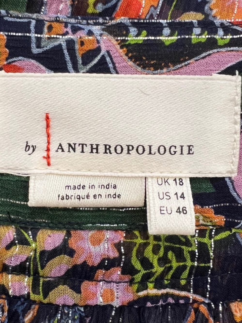 By Anthropologie Boho Paisley size 14 dress - Picture 3 of 8
